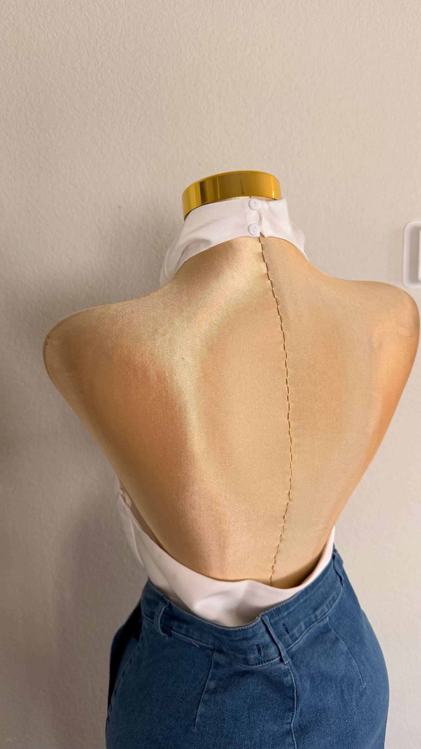 Silk Halter Top - White