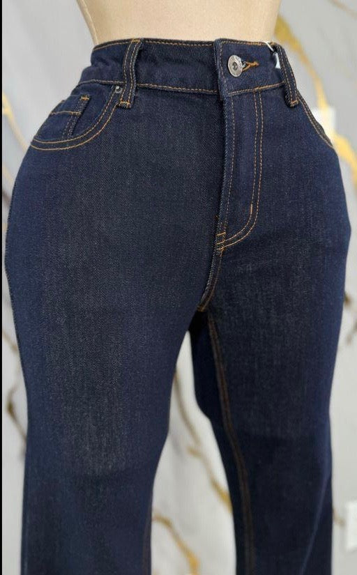Dark Wash, Mid-Rise, Flare Jean