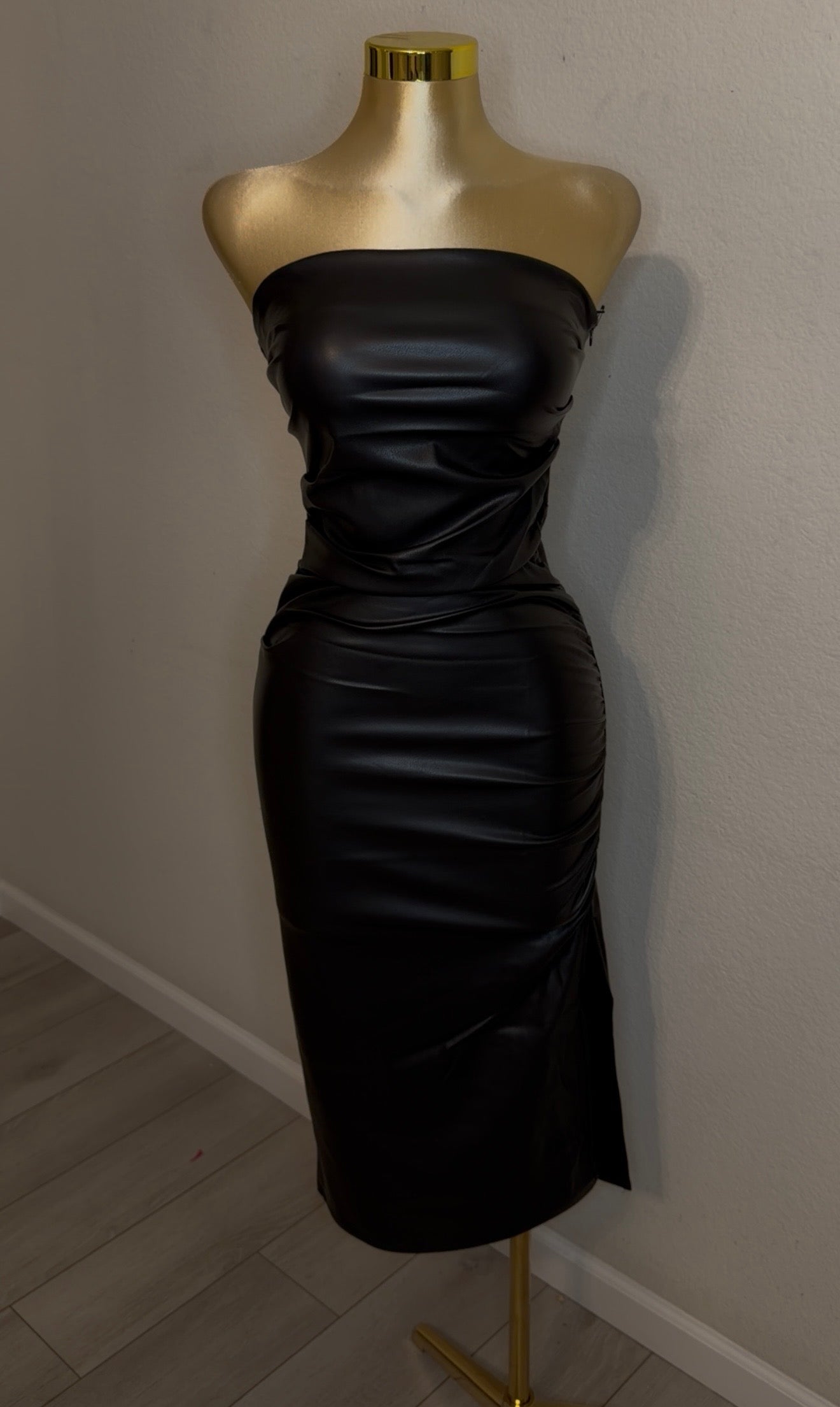 Midi Leather Dress