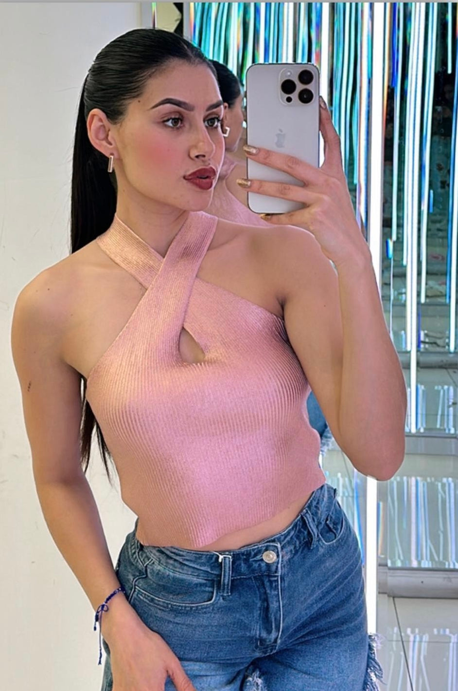 Posh Pink Shimmer Top