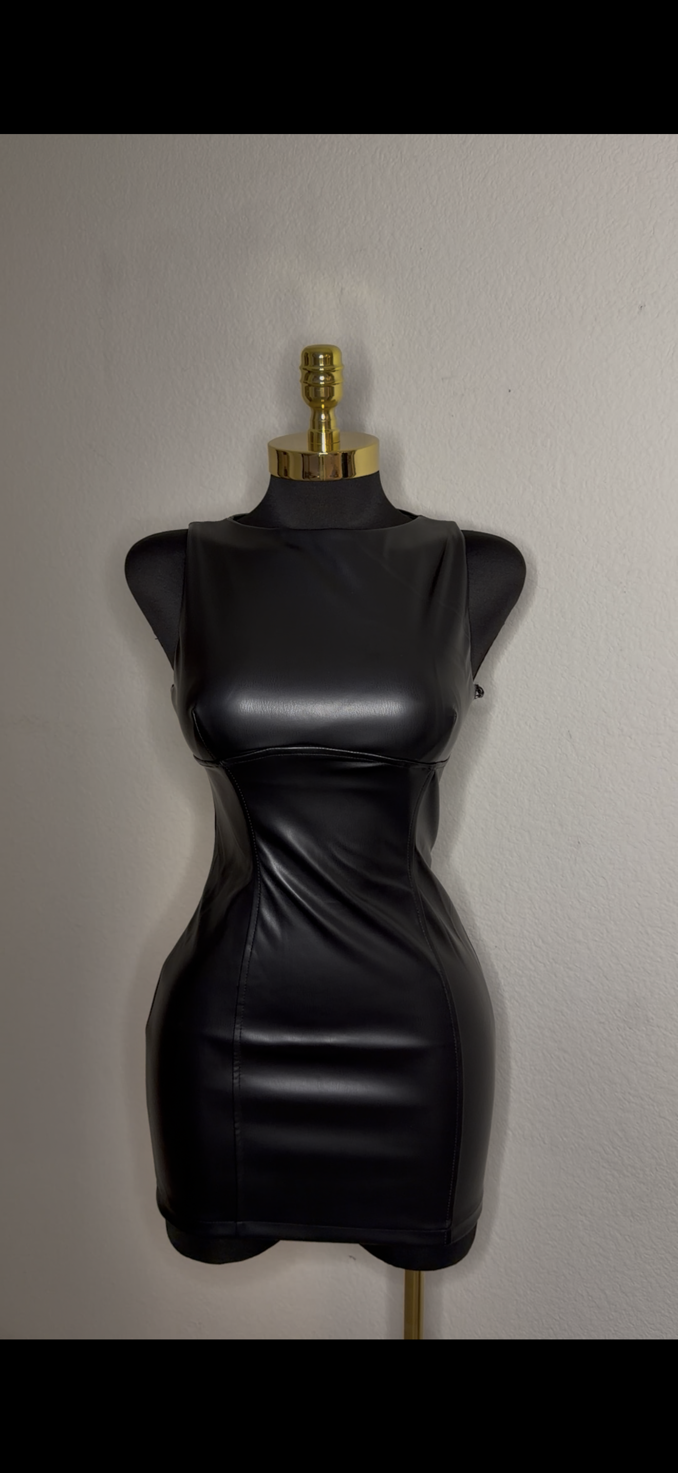 “Little Black” Leather Dress