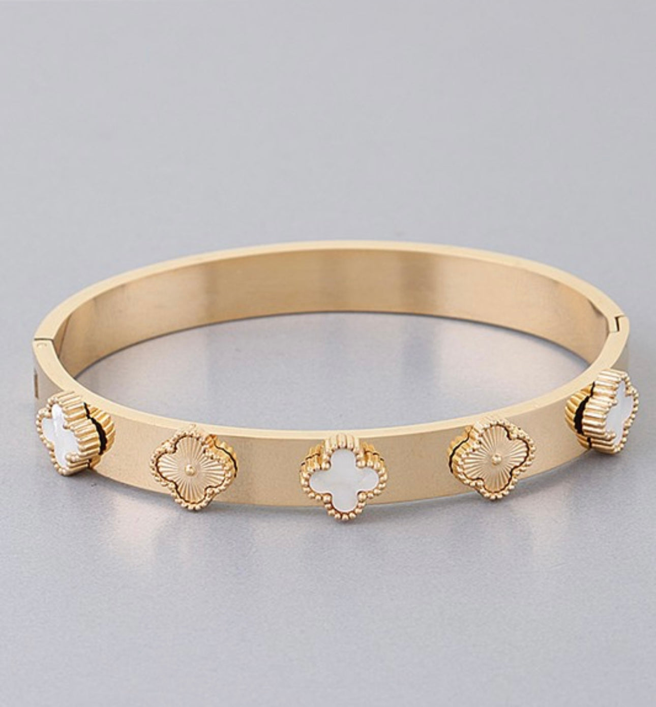 Cream & Gold Arpel Bangle