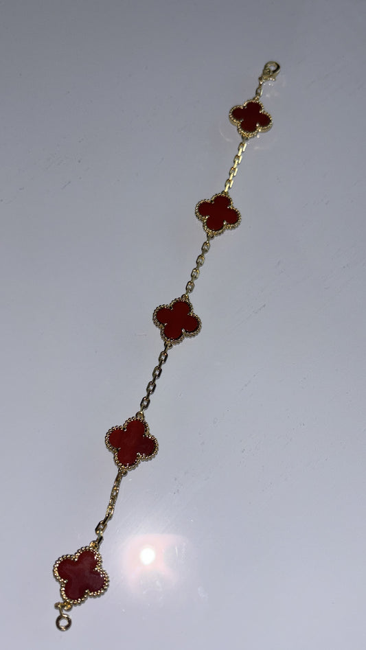 Arpel Bracelet- Burgundy/Gold