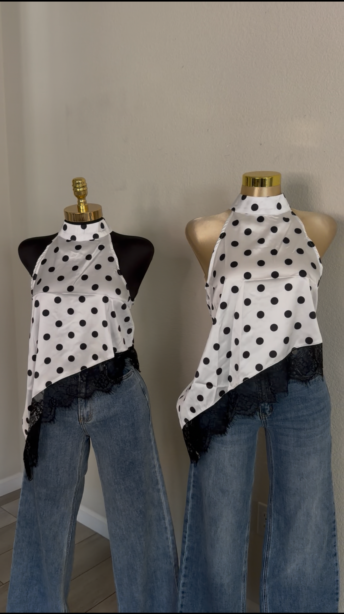Polka Dot Lace Top
