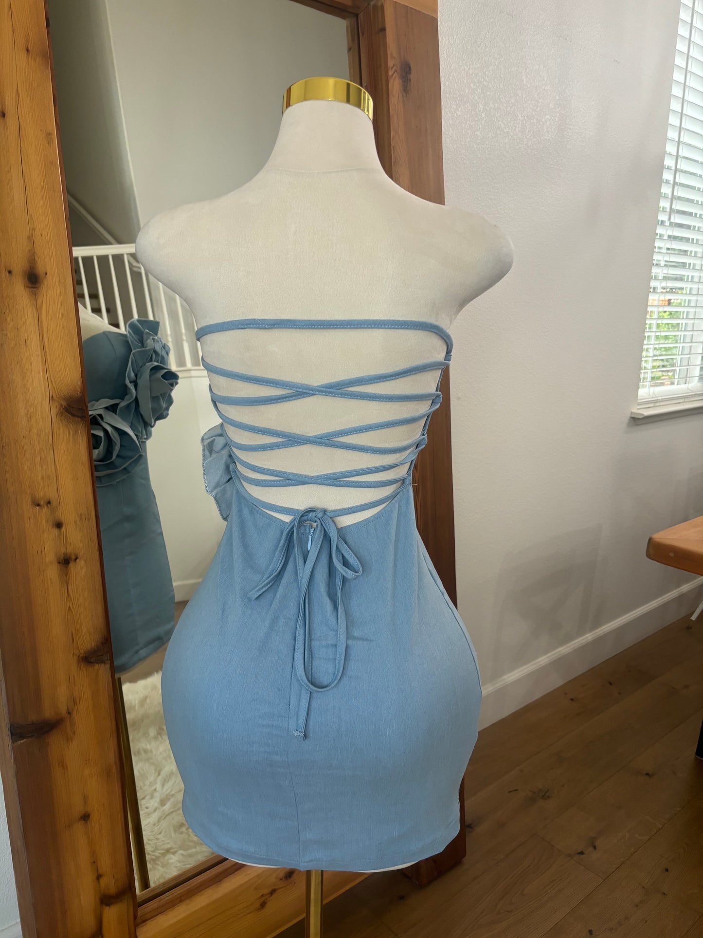 Rosé Denim Dress