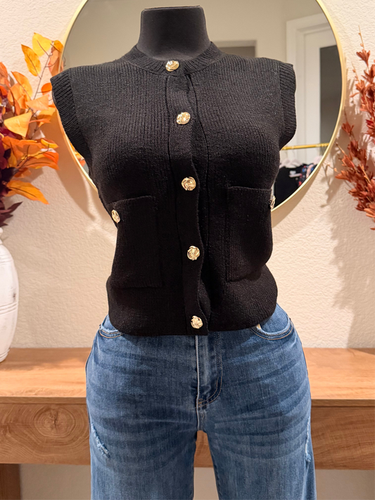 Black Knitted Sweater