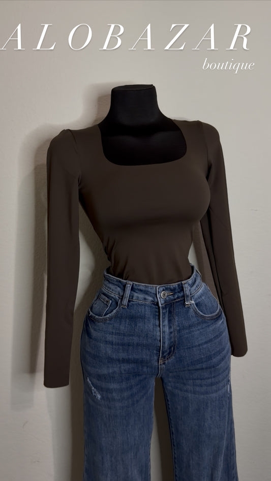 Chocolate Long Sleeve BodySuit