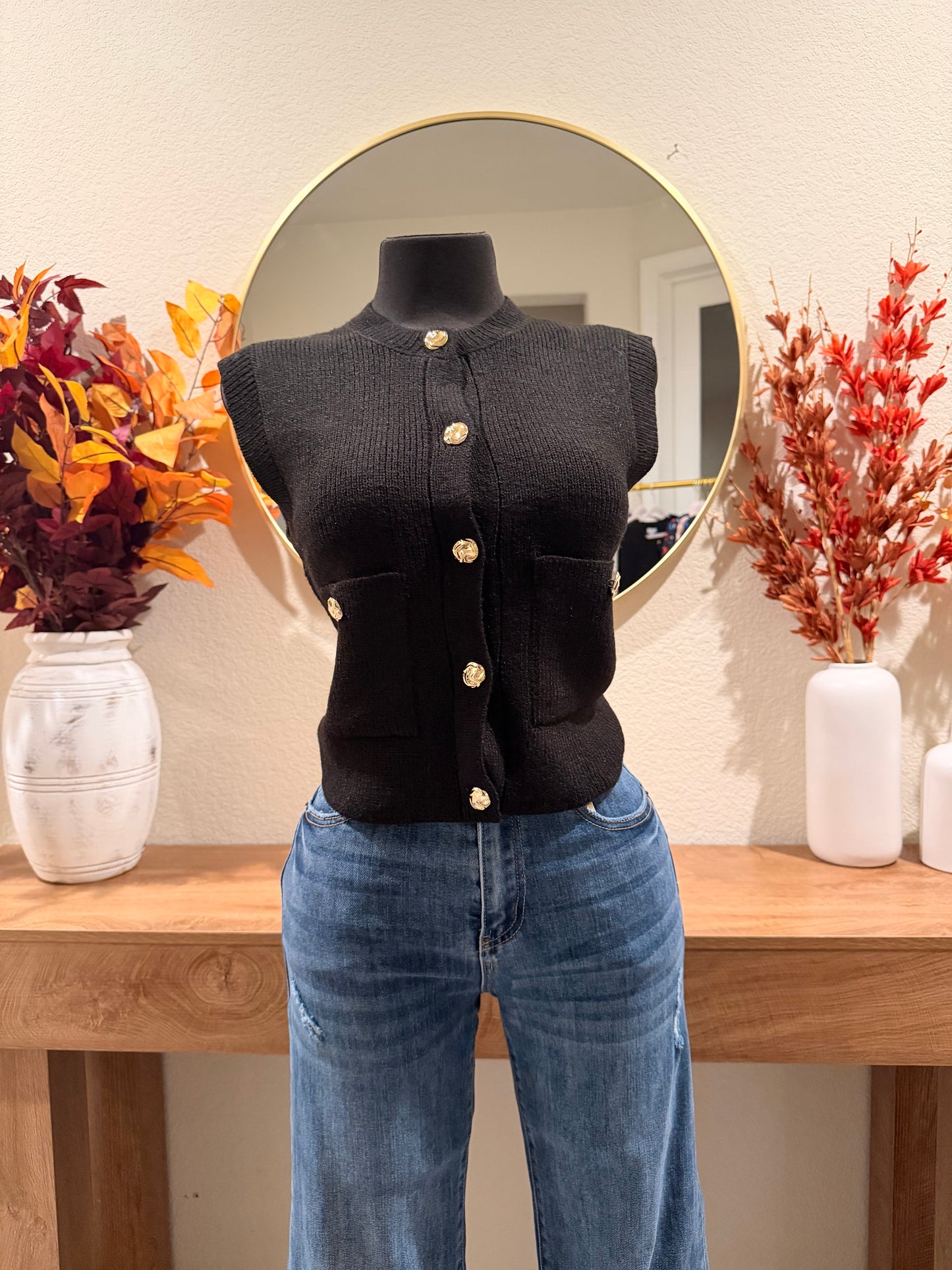 Black Knitted Sweater
