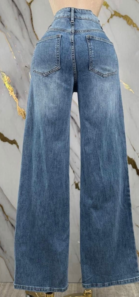 Asymmetrical Jean - Light Wash