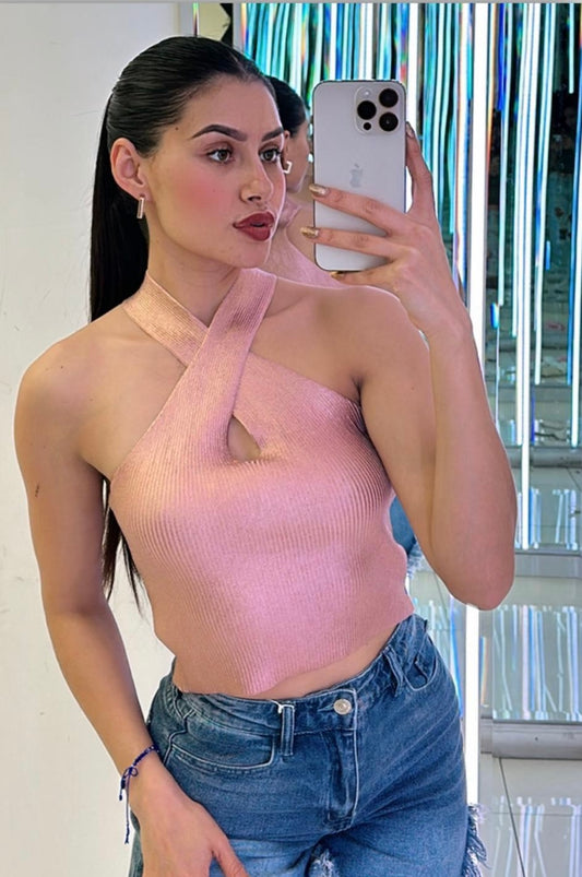 Posh Pink Shimmer Top