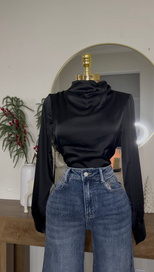 Long sleeve Silk Top