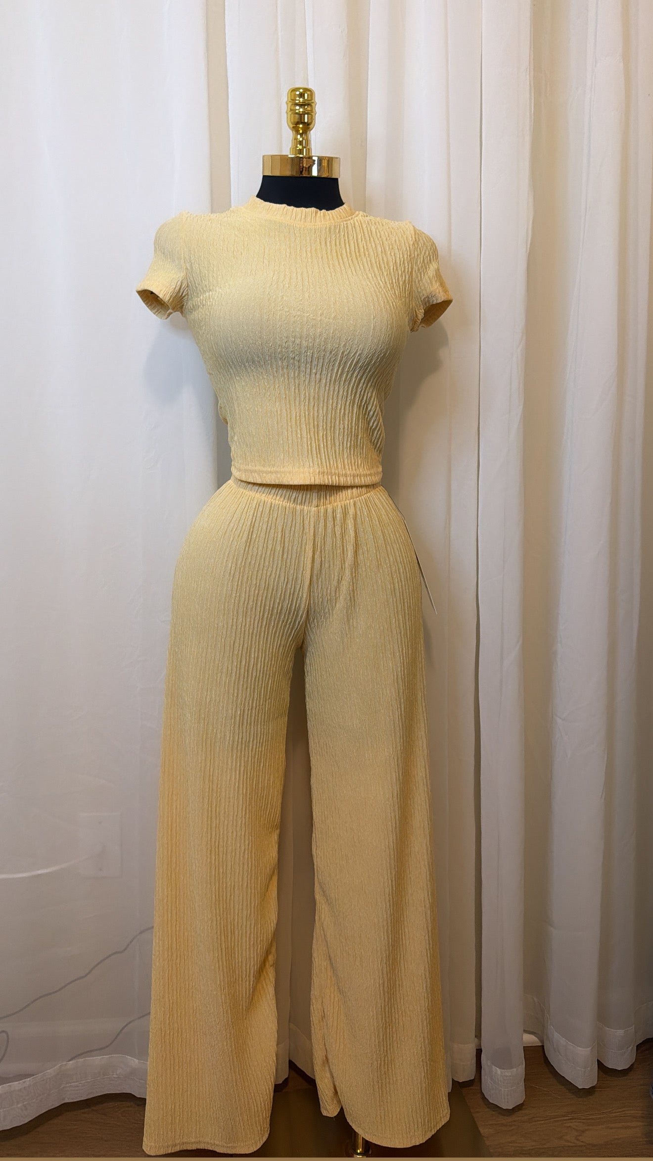 Butter Yellow Two Peice Set