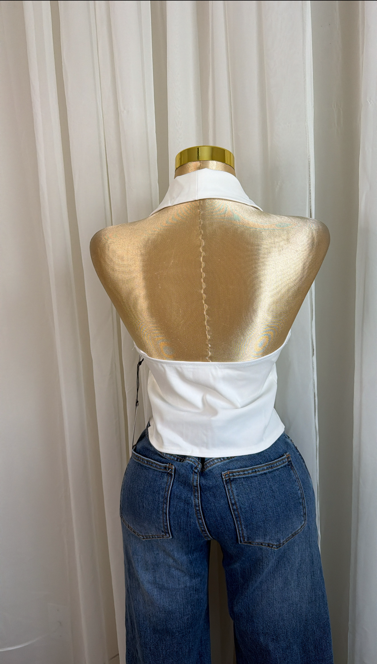 Zipper Halter Top