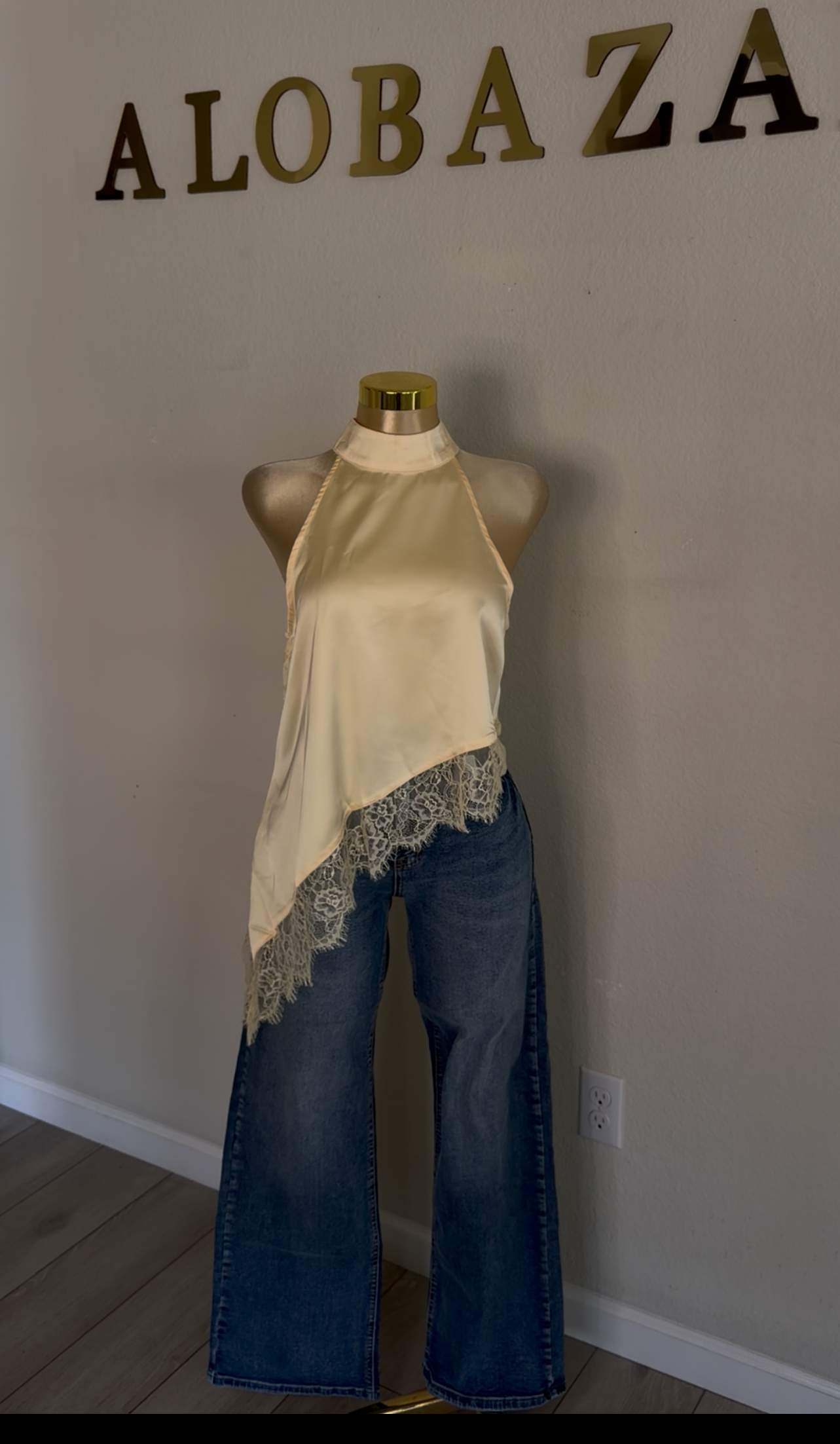 Silk + Lace Trim Tops