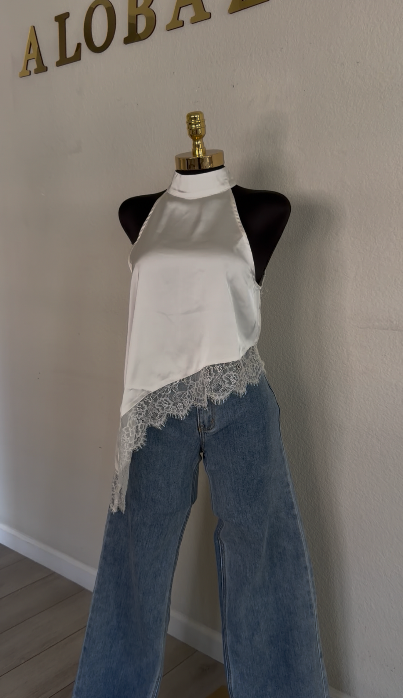 Silk + Lace Trim Tops