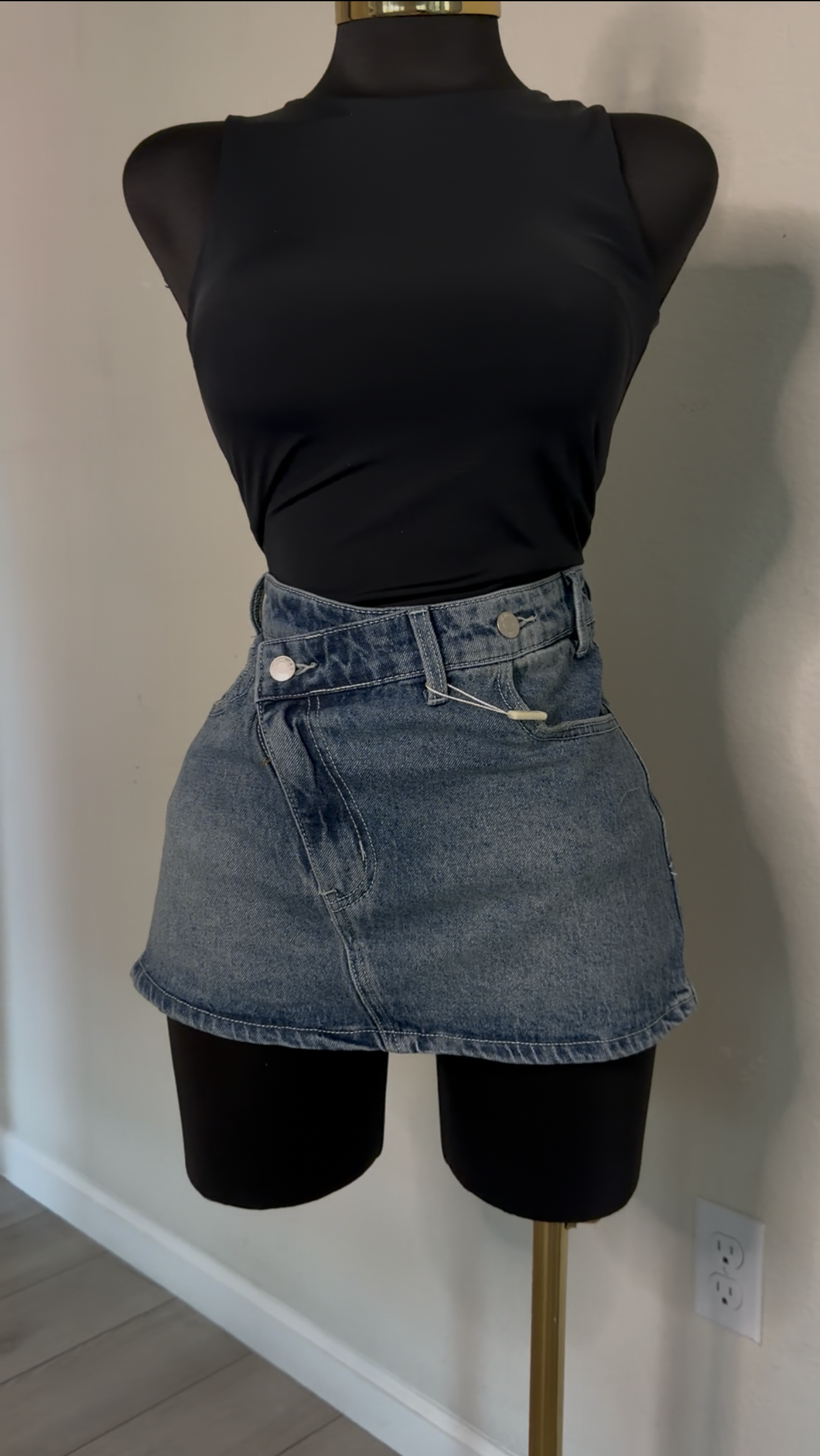 Aysemmetrical Denim Skirt