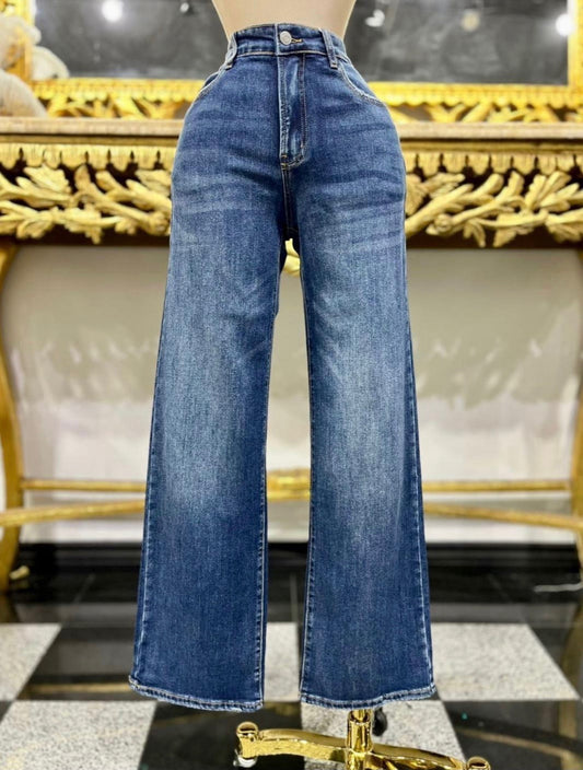Dark Wash High Waisted Denim Jean