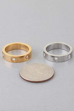 Jewel Embedded Band Ring