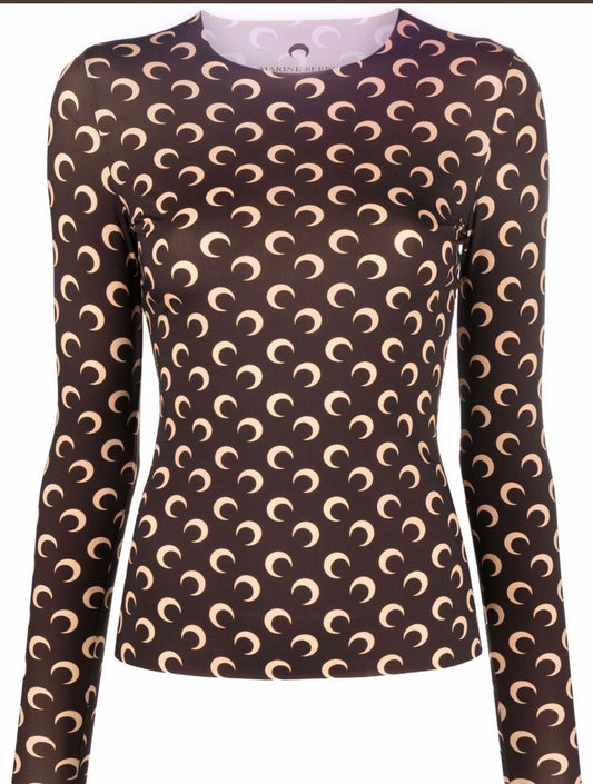 Under the Moon Top- Maroon/Nude